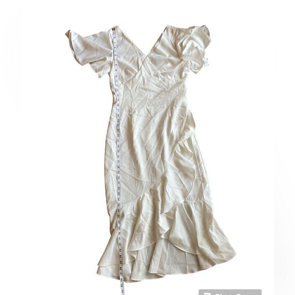 Amy Lynn V-Neck Ruffle Midi Tea Dress Size M NWOT - Picture 12 of 13